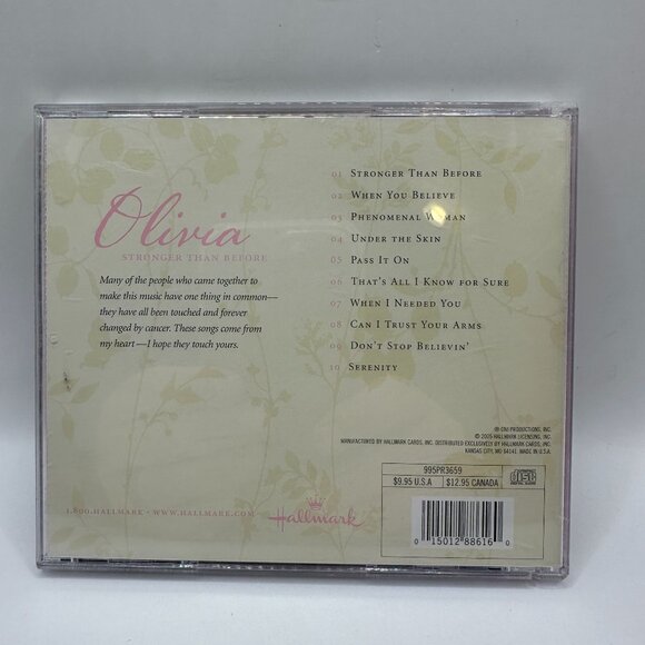 Olivia Newton-John Stronger Than Before CD 2005 Hallmark Edition Inspirational S - Picture 3 of 6